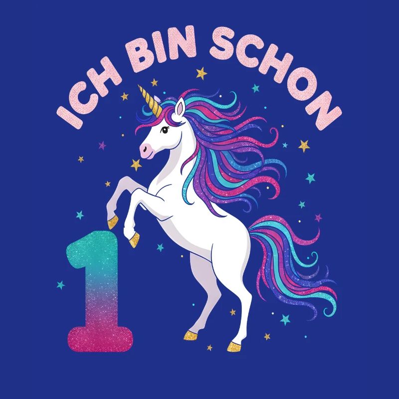 1. Geburtstag Einhorn Mädchen Ich bin schon 1