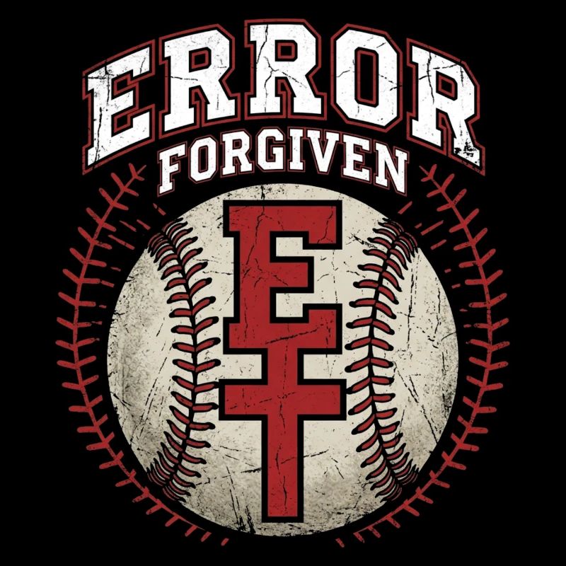 Error Forgiven Christlicher Baseball Glaube Jesus