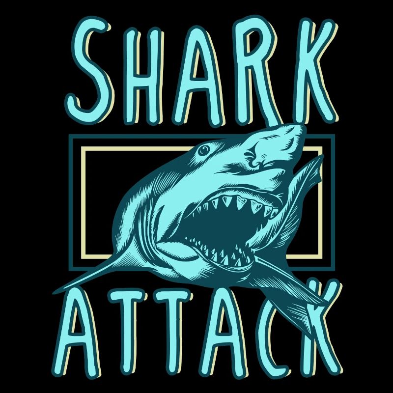 Shark Attack – Fierce Retro Ocean Predator
