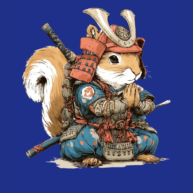 Eichhörnchen-Samurai-Rüstung