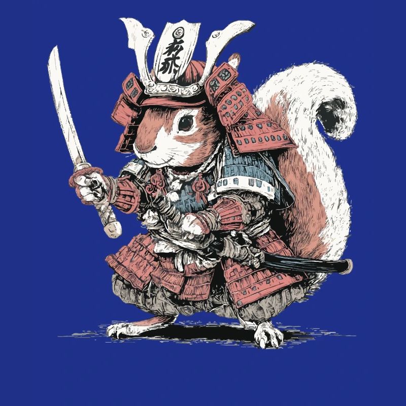 Eichhörnchen-Samurai-Rüstung