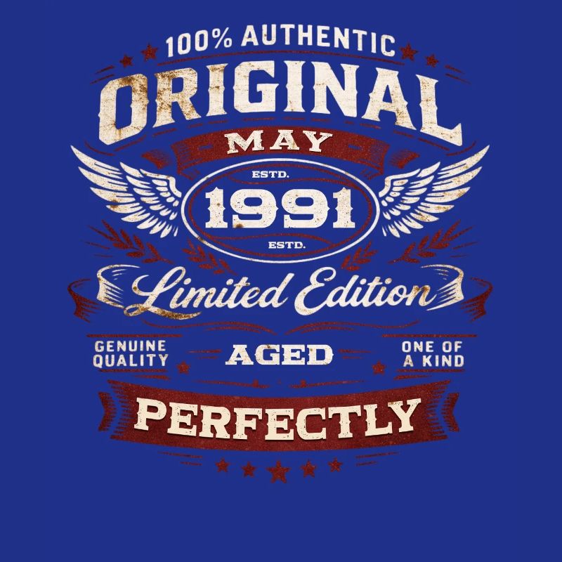 35. Geburtstag Geschenk Mann Original Mai 1991