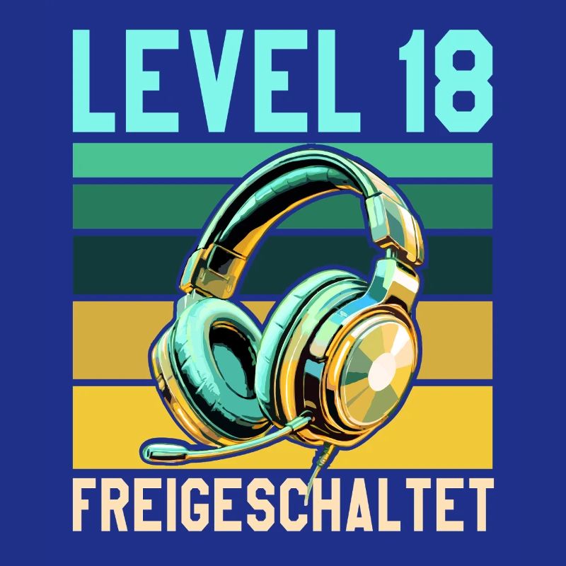 18. Geburtstag Junge Mädchen Gamer Level 18