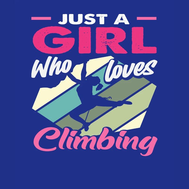 Nur ein Mädchen das Klettern liebt