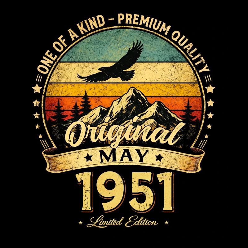 Cadeau du 75e anniversaire Mari Original mai 1951