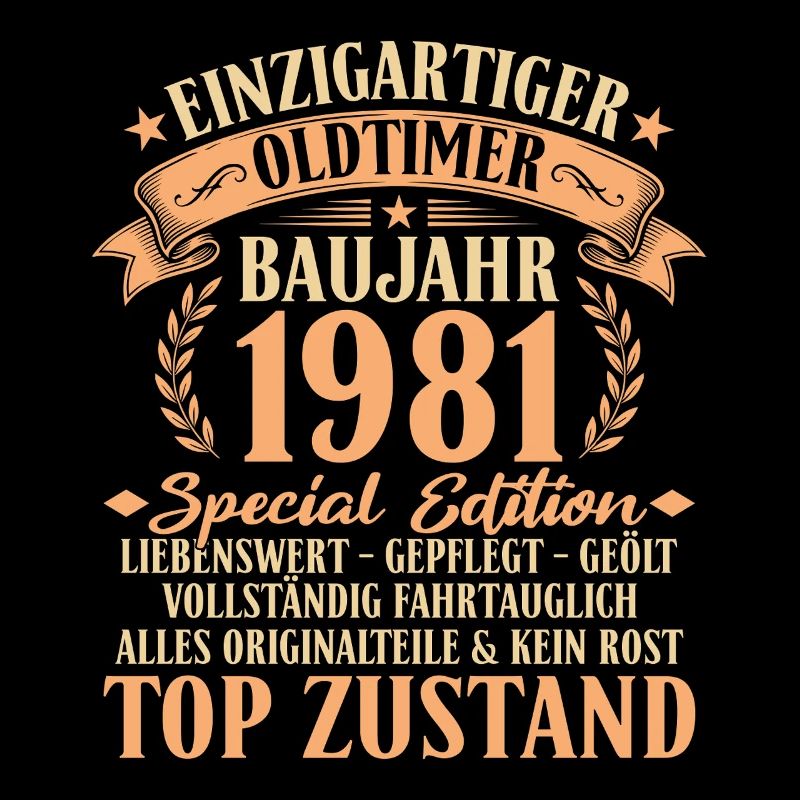 1981 Baujahr Oldtimer 45. Geburtstag Geschenkidee