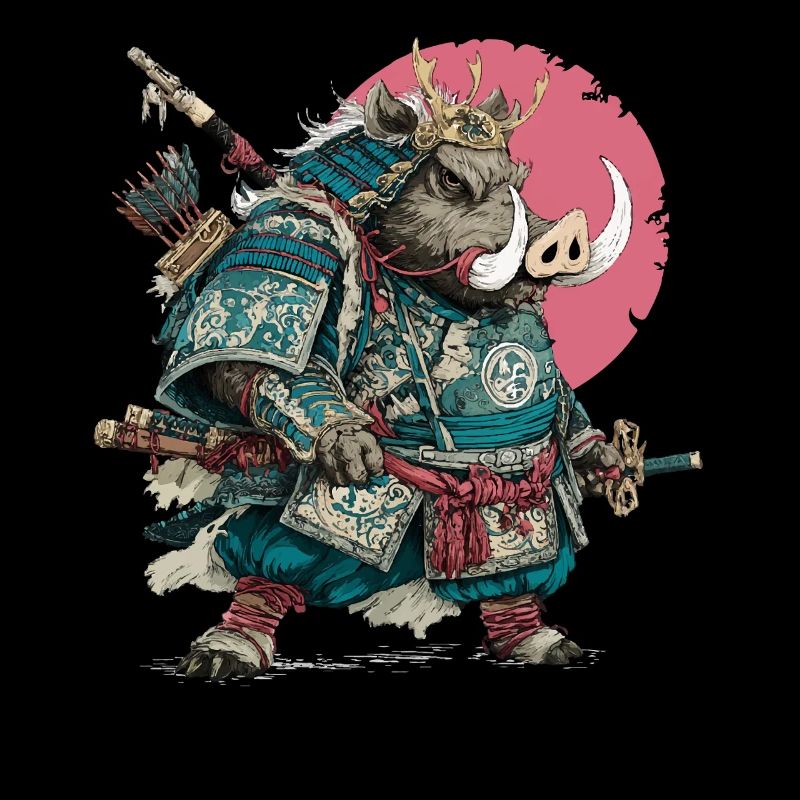 Samouraï sanglier en armure turcelle