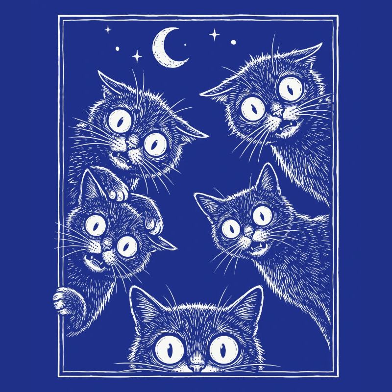Spooky Staring Black Cats