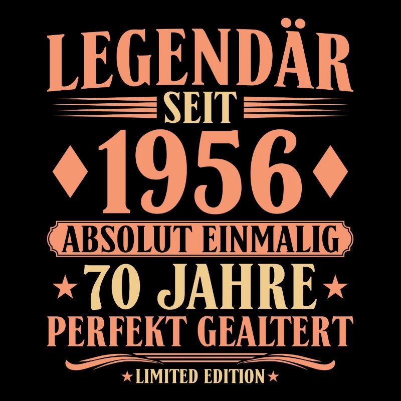 1956 Geboren - Absolut Einmalig 70. Geburtstag