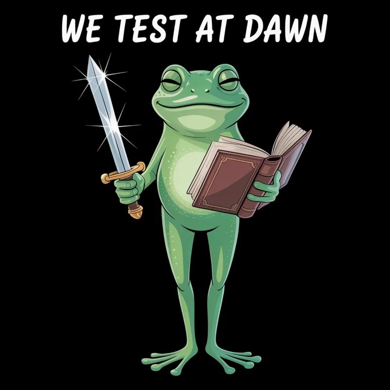 Dawn Quest Frog Sword and Scroll
