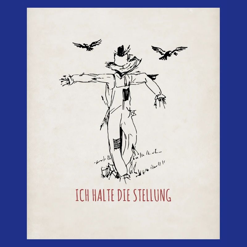 Vogelscheuche Ich halte die Stellung
