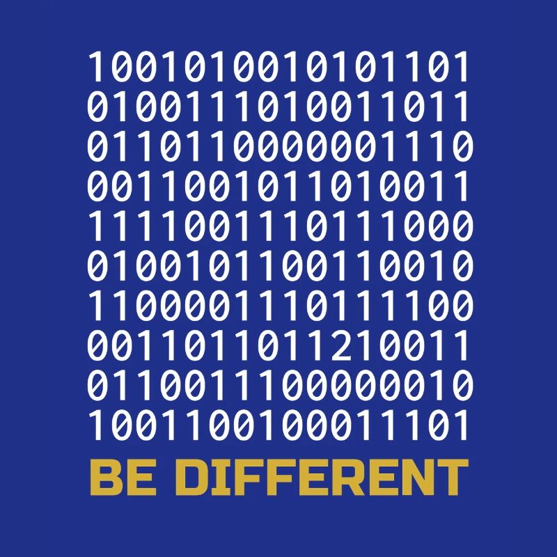 Be Different: Binäres Muster mit Botschaft
