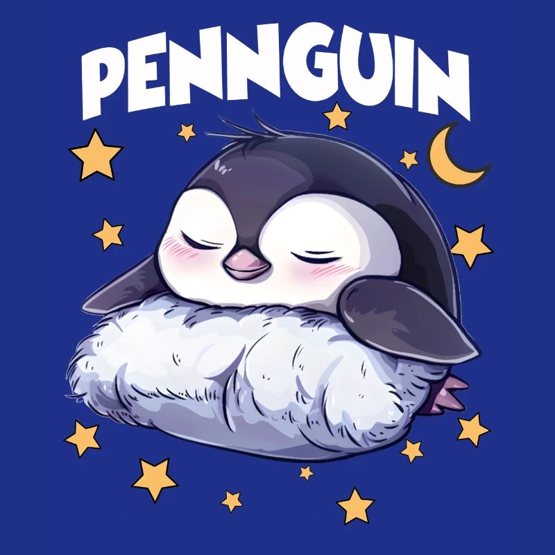 Pinguin Pennguin Pyjama Langschläfer Morgenmuffel 