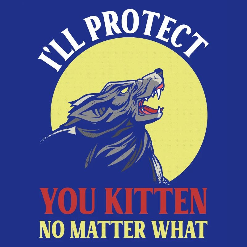 Protective wolf for kittens