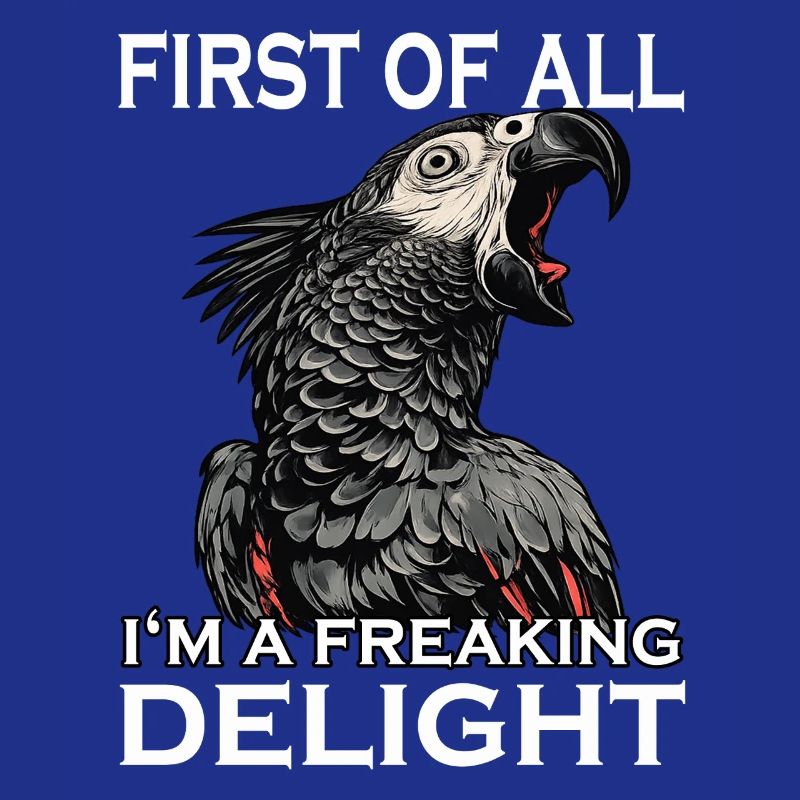 Sarcastic African grey parrot funny bird parrot