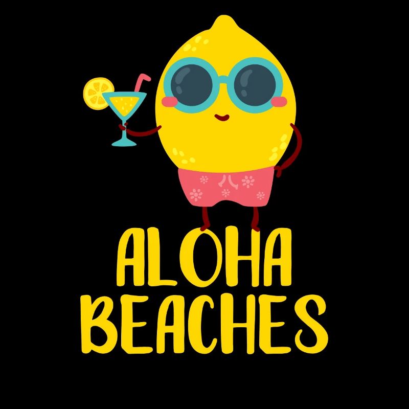 Aloha Beaches Coole Zitrone Badeurlaub Sommermotiv