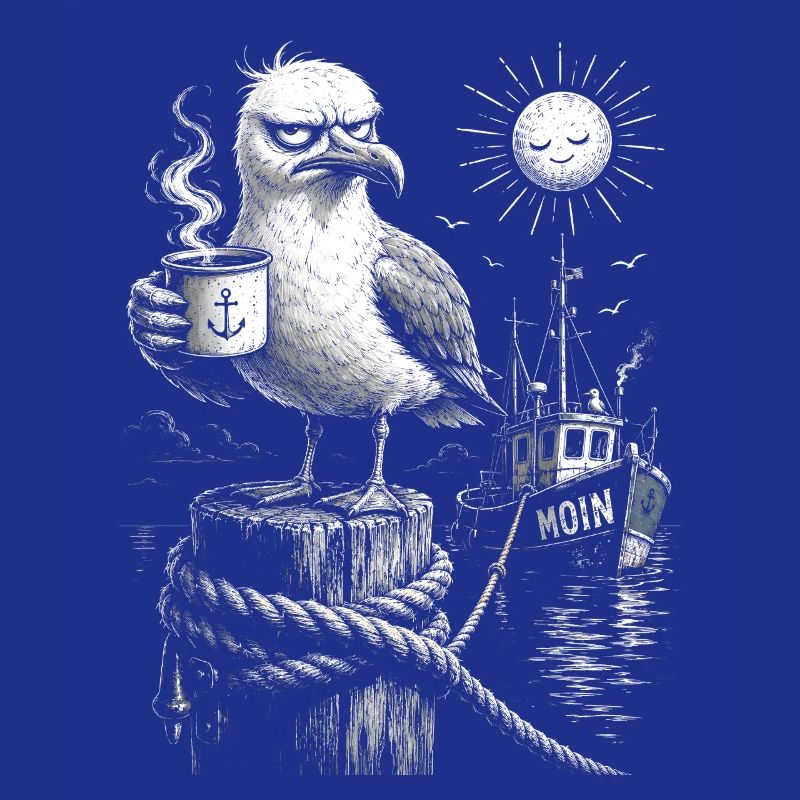 MOIN – Grummeliges Möwe mit Kaffee