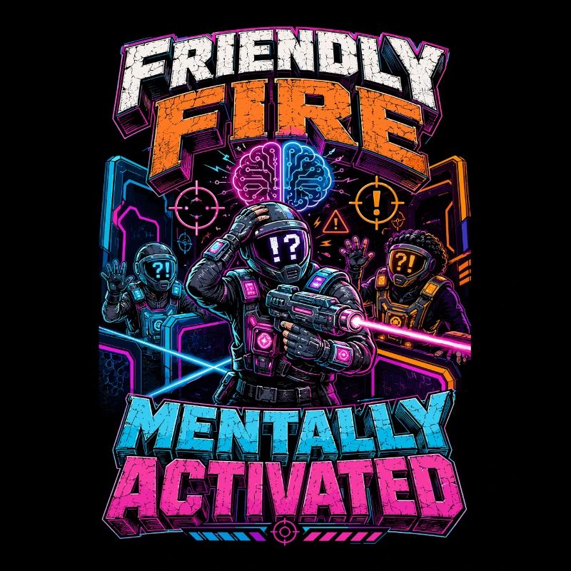 Laser Tag Friendly Fire Mentally Activated