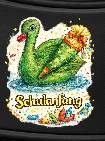 Schulanfang-Schwan mit Geschenk