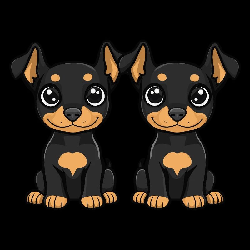 Doberman Hund Comic