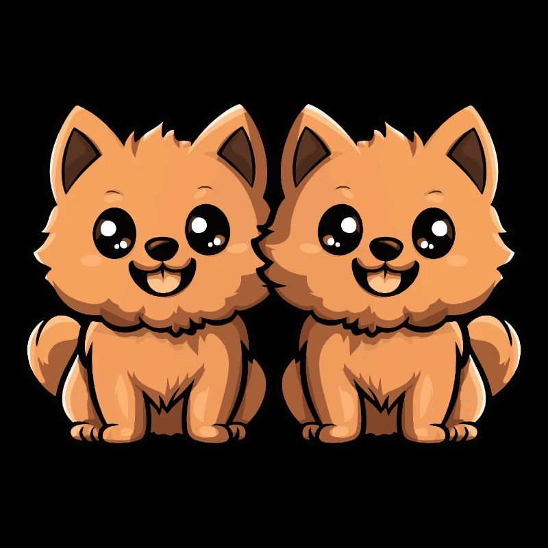 Zwergspitz Hund Comic Pomeranian