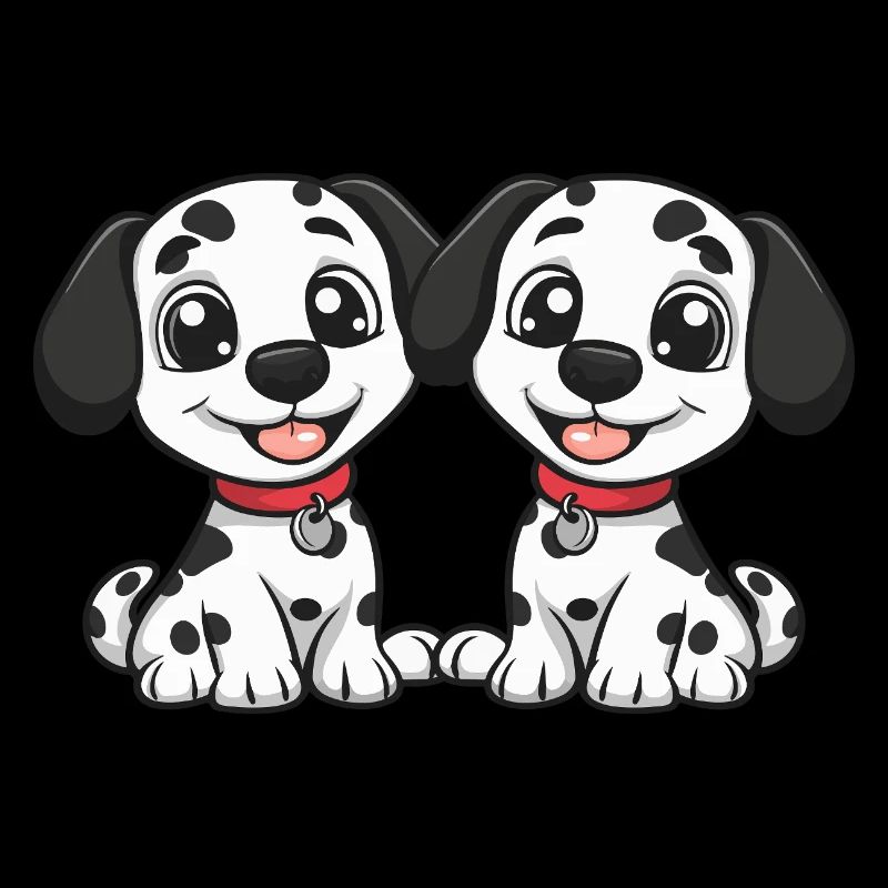 Bande dessinée de chien dalmatien