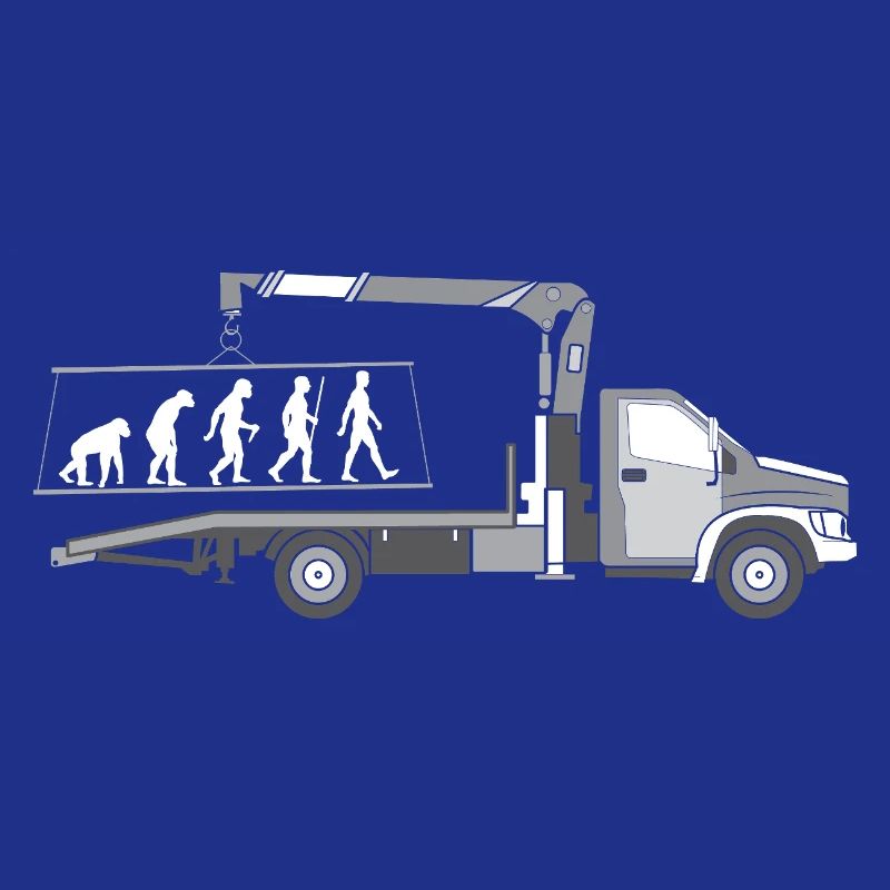 Abschlepper Evolution Silhouette Minimalistisch