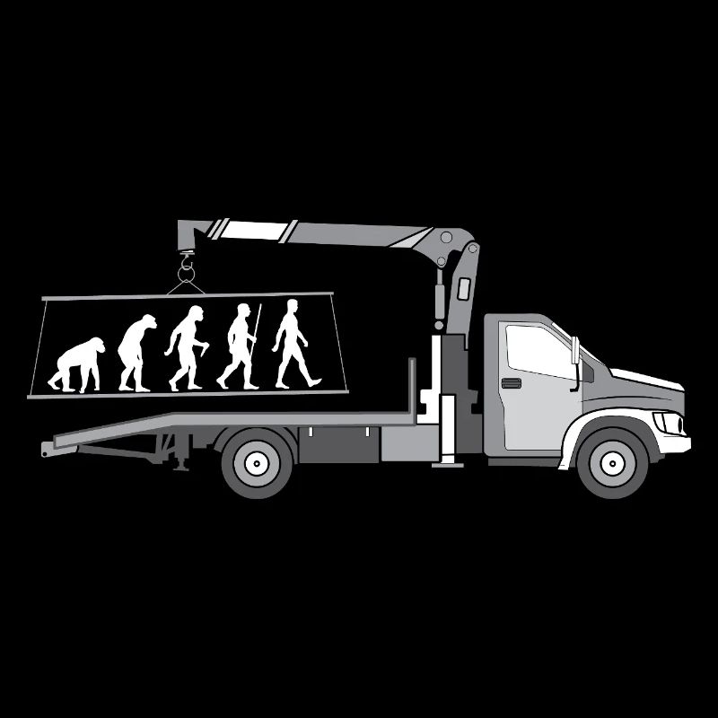 Tow Truck Evolution Silhouette Minimalist