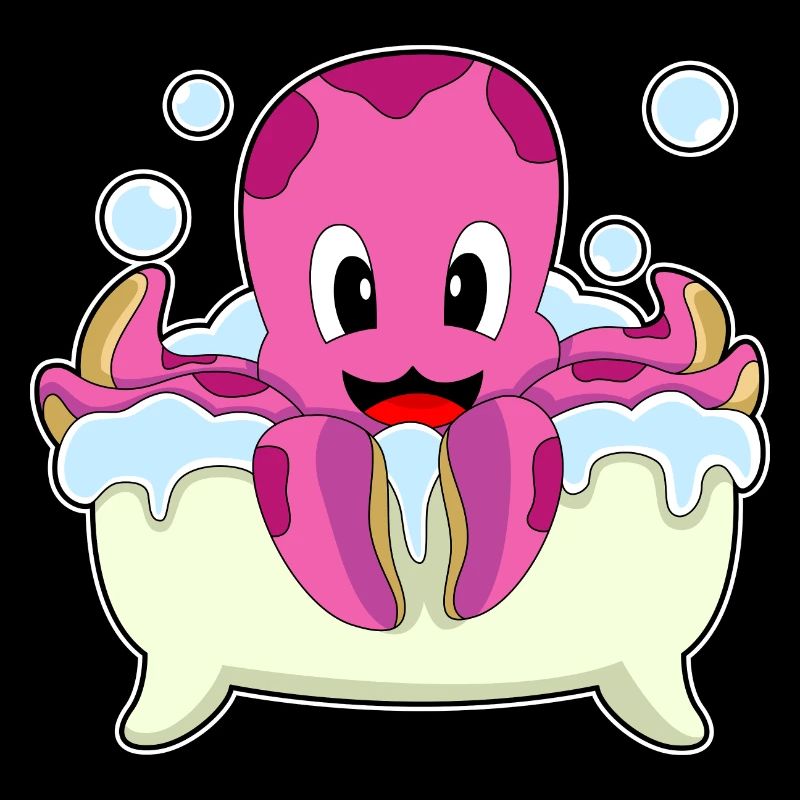 Octopus Bathing Bathtub