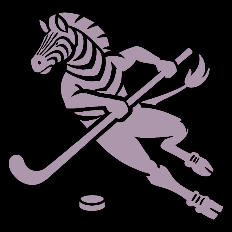 Minimalistisches Zebra Eishockey Silhouette