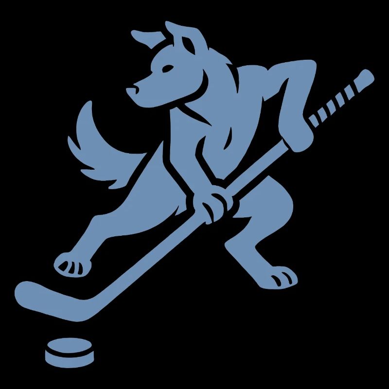 Husky Silhouette Hockey Minimalist Design