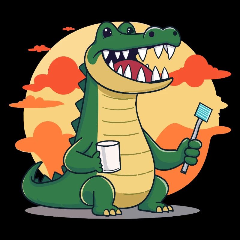 Krokodil Zahn Hygiene