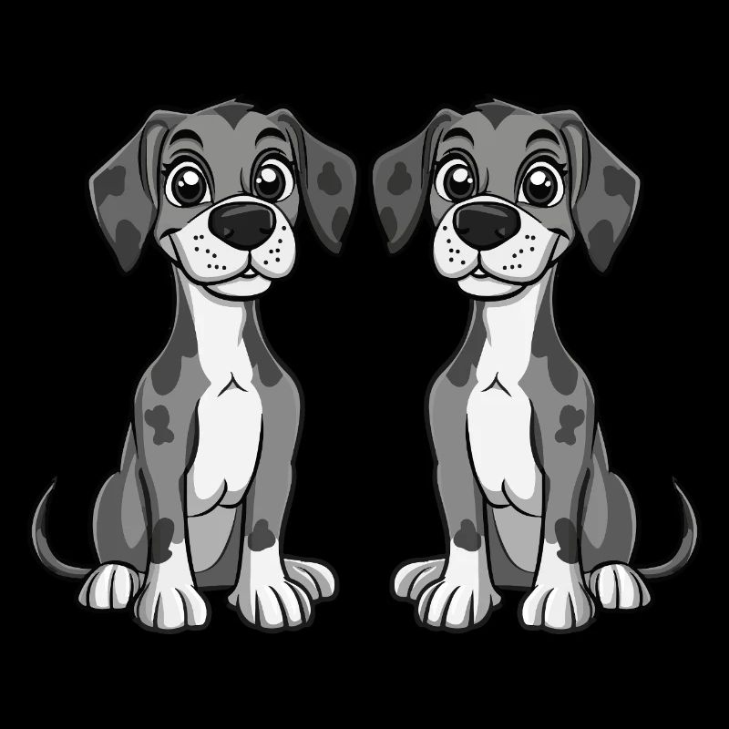 Great Dane Hund Comic