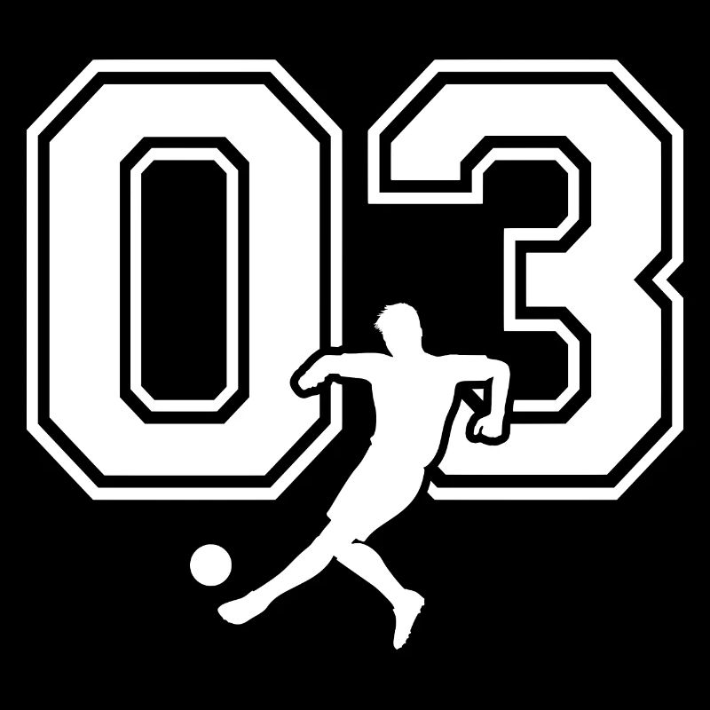 Soccer Number 03 Soccer Player