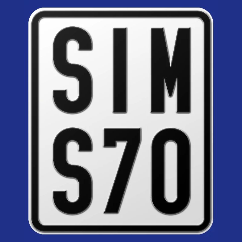 Plaque d’immatriculation du cyclomoteur Simson S70