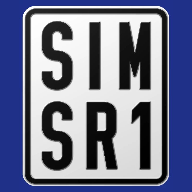 Plaque d’immatriculation du cyclomoteur Simson SR1
