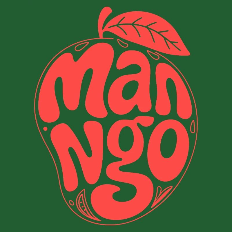 Groovy Mango Fruit Typography