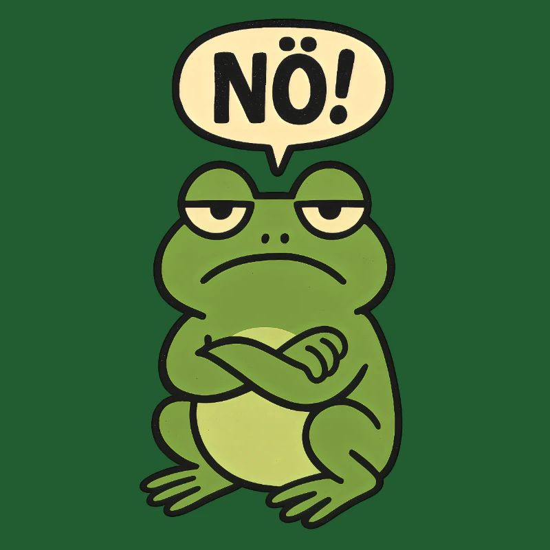 Statement Nope Frog Just No