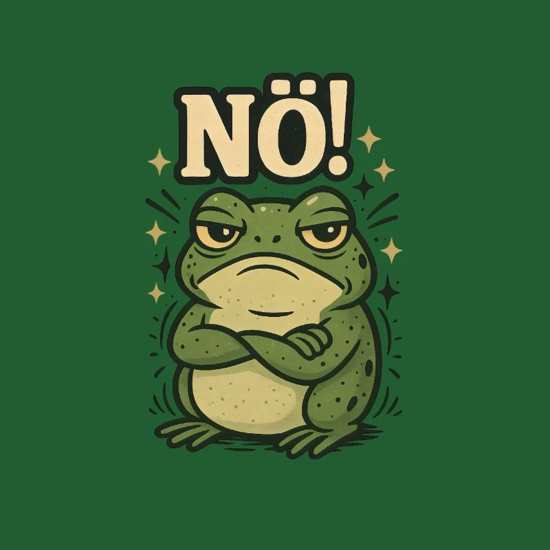 Statement Frog Nope Fun Design No