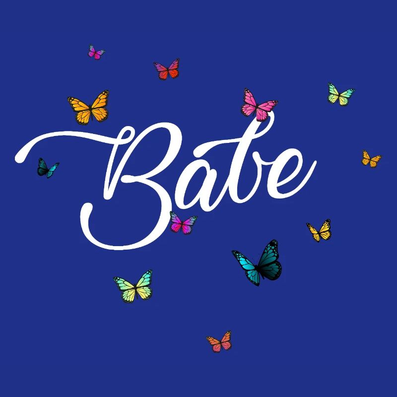 Babe butterfly pattern on dark background