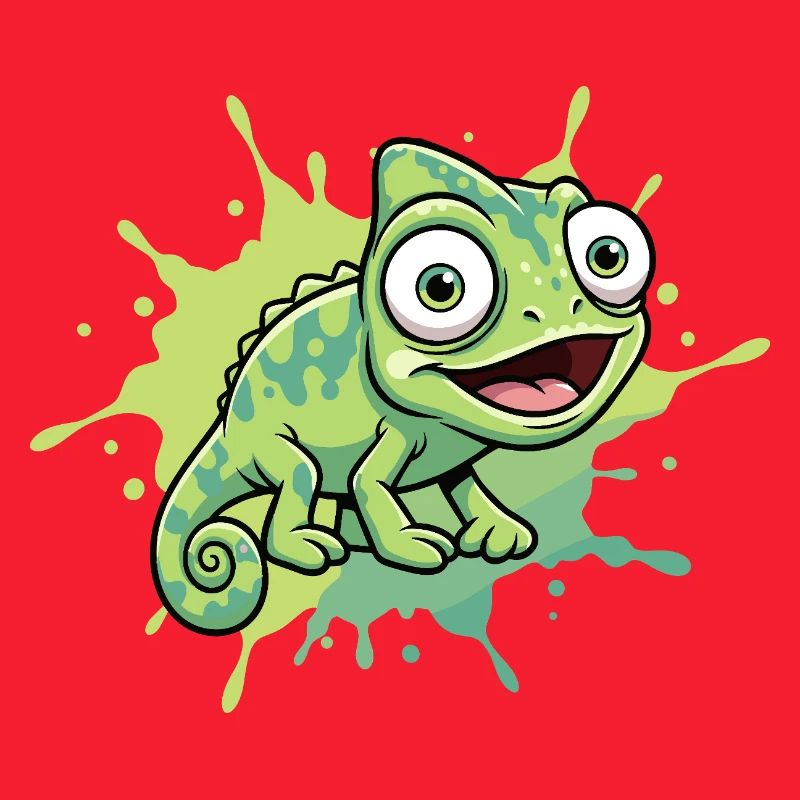 Joyeuse éclaboussure caméléon