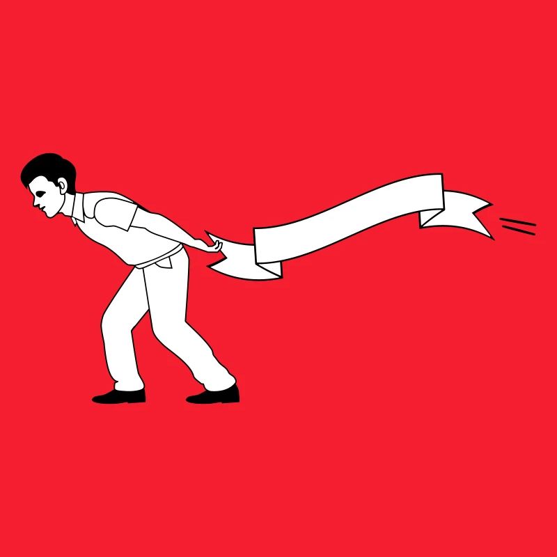 man pulls Banner | Bannerträger