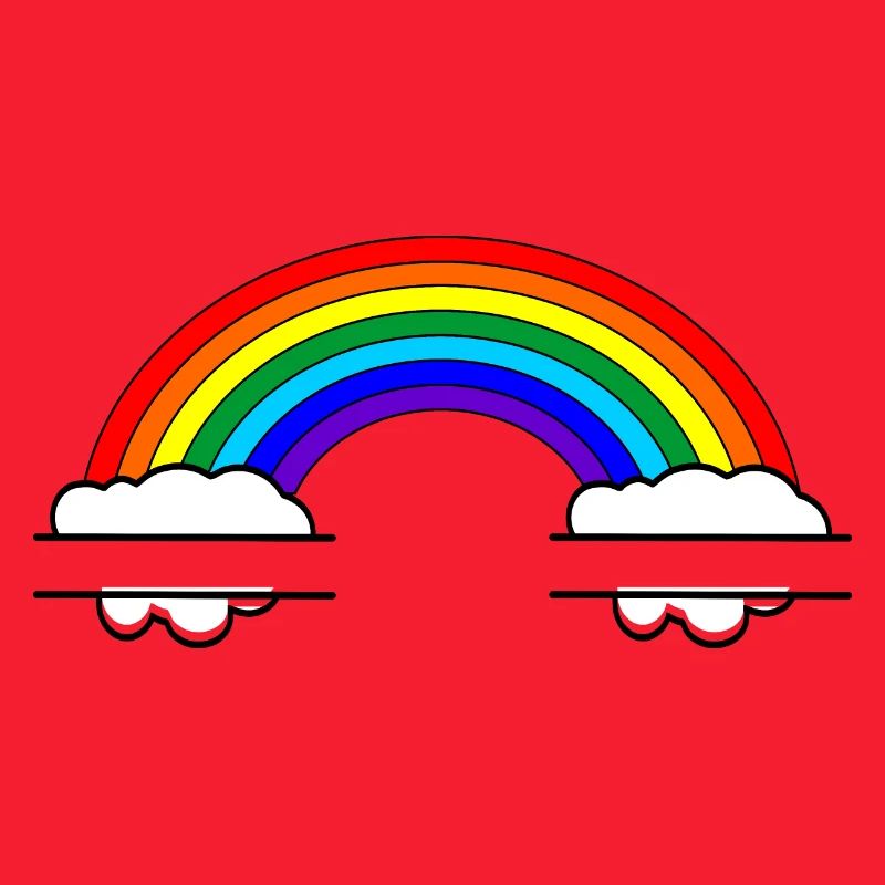 Rainbow with two name bubbles