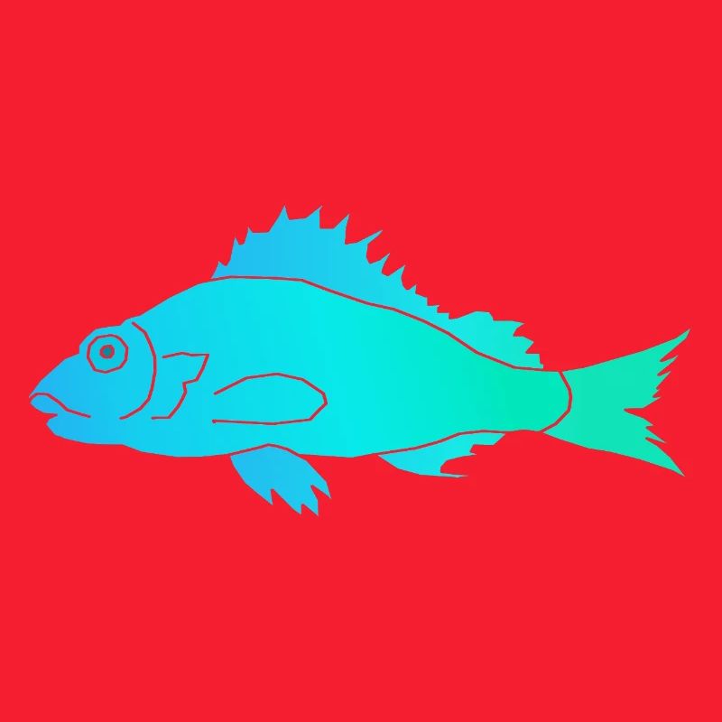 Fish with a serrated fin