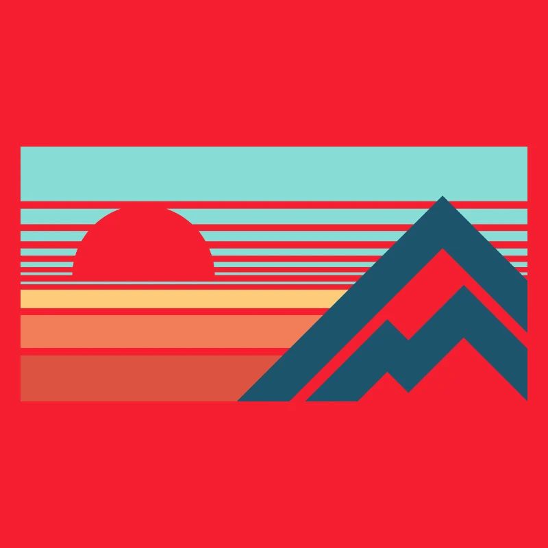 Mountains Sun Abstract