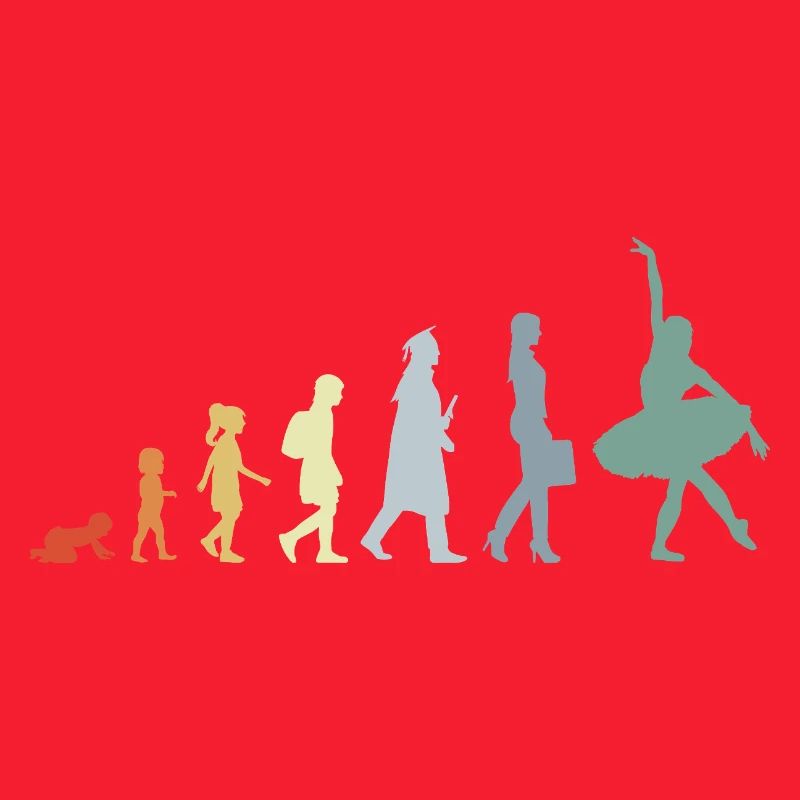 Évolution du danseur de ballet vintage