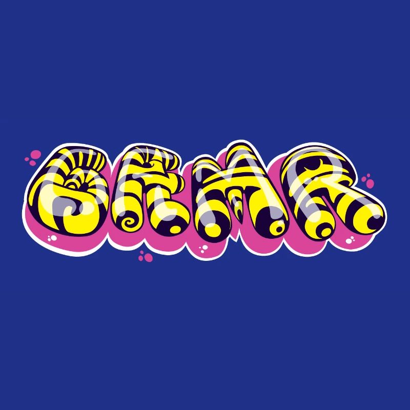 Conception de texte colorée de style graffiti