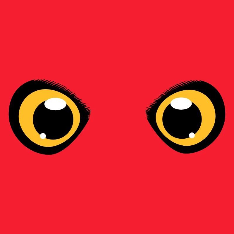 zwei leuchtende Augen einer Eule