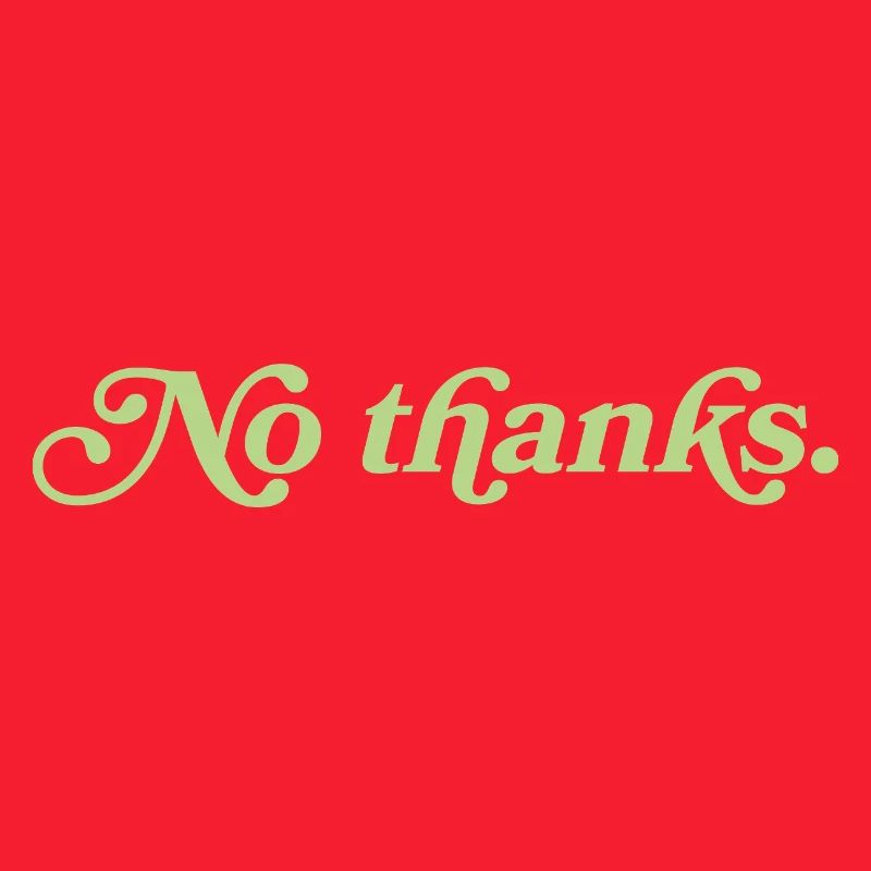 Non merci – Déclaration minimaliste