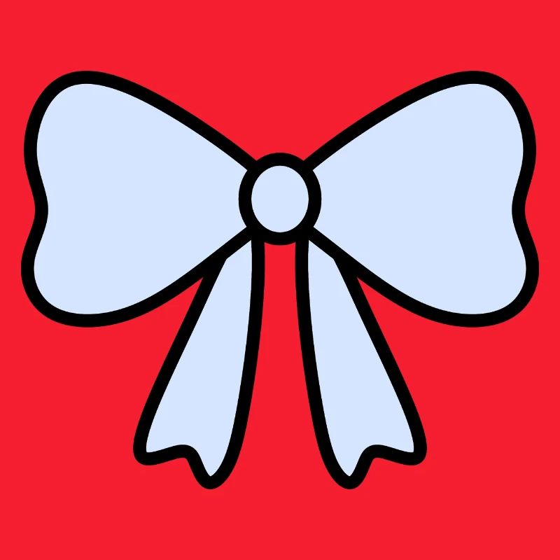 Delicate Light Blue Bow Design